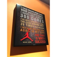 Michael Jordan Quote : Motivational NBA Pop Art Poster Frame