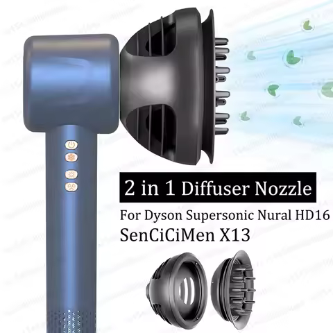 2 in 1 New Diffuser Nozzle for Dyson Supersonic Nural HD16 SenCiciMen X13 Hair Dryer Diffuser Attach