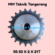 Sprocket RS 50 x 2 x 21 T Gear RS 50-2x21T Double Chain Gear Z 21T 21 T RS50 -2 50Z21 50x2x21T 50-2 