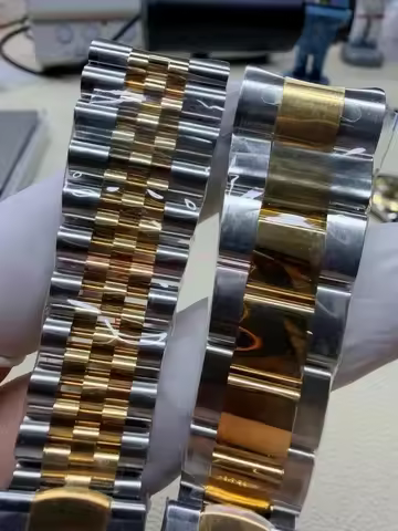 C Factory 904L Jubilee Watch Band Just For Silver Gold Strap DateJust 126333 41MM Bracelet