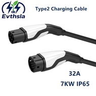 Evthsla EV Charger Type2 to Type2 Charging Cable 32A 7KW 1Phase 16A 11KW 22KW 3Phase Charger Station