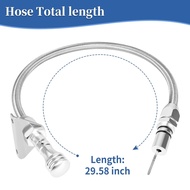 TH350/TH400 Stainless Braided Flexible Transmission Dipstick Compatible with GM Chevy 700R4 4L60E 4L