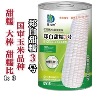 Zheng Bai Tian Nuo No. 3 Gula Batu Susu Pecah Biji Jagung Biji Jagung Buah Super Manis Benih Jagung 