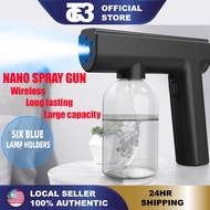【MY Local】Nano Spray Gun Wireless Handheld Portable Disinfection Sprayer Machine Disinfection Gun Blue Ray