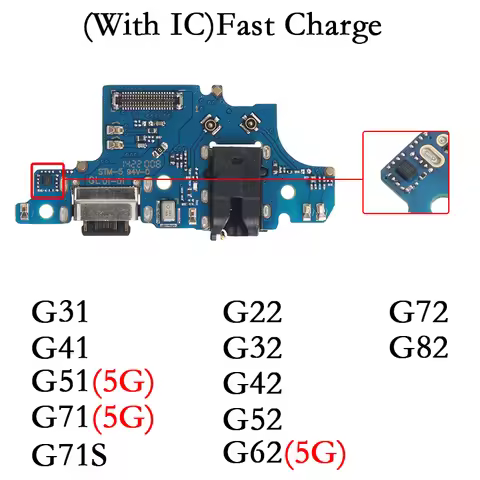 Usb Dock Charger Connector Ports for Motorola Moto G31 G41 G32 G42 G52 G62 G72 G82 G51 G71S G22 5G C