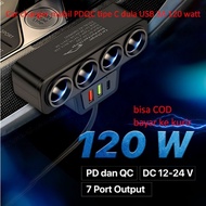 PDQC type C dula USB 3A 120 watt Car charger