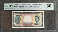 Malaya & British Borneo 1953 @ 1 Dollar PMG 30🔥