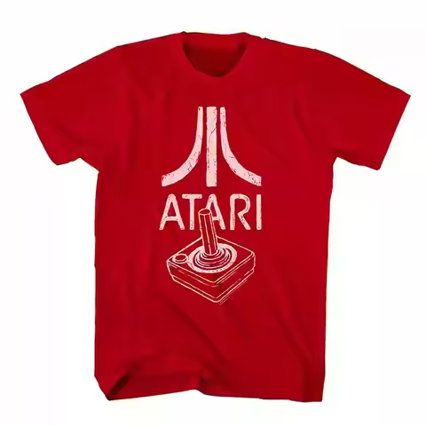 1980s ATARI LOGO Retro Atari Retro Arcade Game Console American Retro Short-sleeved T-shirt Cotton K