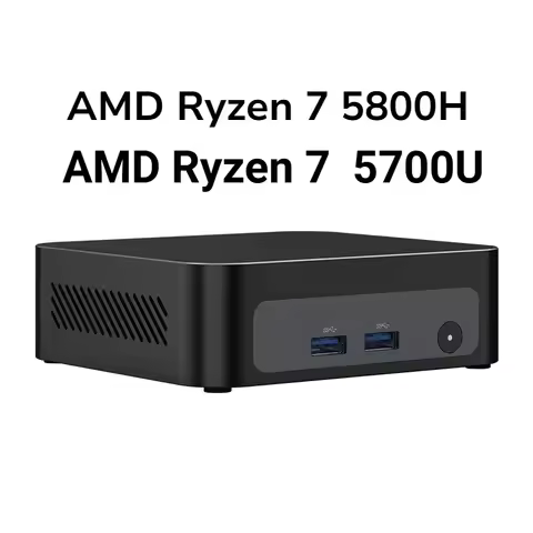 SZBOX S58 Mini PC AMD Ryzen 7 5800H / 5700U DDR4 M.2 NVMe SSD WiFi6 BT5.2 USB 3.2 Type-C office Gami