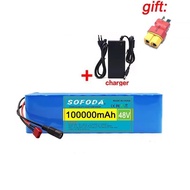 ((แถมสายชารจ์-หัวต่อฟรี)) แบตเตอรี่ลิเธียม 48V 30AH/48AH/100AH แบตเตอรี่ 1000W E-bike 54.6V BMS + ch