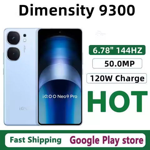 Original Vivo Iqoo Neo 9 Pro Mobile Phone Dimensity 9300 Android 14.0 Face ID 120W Charge 50.0MP Cam