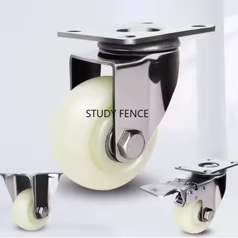 1pc 304 Stainless Steel Casters 1.5/2.5/3/4 Inch Trolley Wheels Nylon Wheels Furniture Casters House