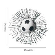3d Sticker Car Windowshield Sticker, Funny Ball Hit Crack Accessories, Football Sticker W7b1