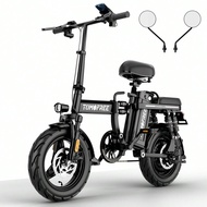 Electric Bike 14" Electric Bike For Adults, Folding Electric Commuting Bike With 1000W Brushless Mot