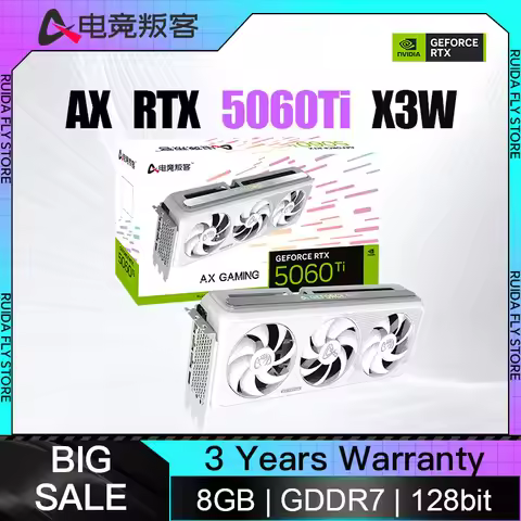 AX GeForce RTX 5060 Ti X3W 8GB Graphic Card Desktop computer GDDR7 28Gbps 8GB Gaming office GPU 128b