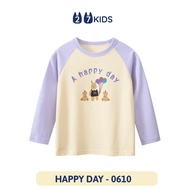 Áo thun dài tay bé gái 27Kids 27Home thu đông nữ 100% Cotton cho trẻ từ 2-10 tuổi GLTS4