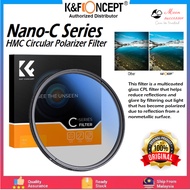 K&F Nano-C C-Series HMC CPL Multicoated Circular Polarizer Filter Blue Coated HMC Filter CPL Filter