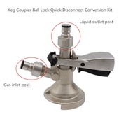 Carbonation Cap Ball Lock Post Conversion Kit, Convert to Ball Lock Keg Coupler Adapter for Homebrew