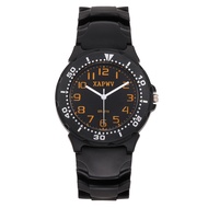 TTime Fashion Casual Watches 50M Waterproof Quartz Wristwatches Black rubble bands Kids Clock boys H
