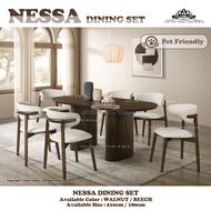 FREE SHIPPING [JFW NESSA DINING SET] SOLID WOOD SET MEJA MAKAN 4 KERUSI / 6 KERUSI / 8 KERUSI / MUJI