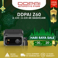 DDPAI Z60 4K GPS UHD Dashcam Front & Rear | 3-Channels Dashcam | 4G Connectiviy Dashcam | Supercapac