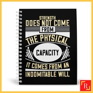 Spiral Notebook/Double Ring Notebook-(A4/A5 | Line/Blank | 80gsm)-Gym Quotes 2|ROYCE PUBLISHING