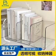 Transparent Transparent Acrylic Bookshelf Desk Shelf Bookend Shelf Desktop Bookend File Book Book St