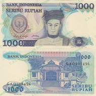 Uang Kuno 1000 Rupiah 1987 Sisimangaraja UNC