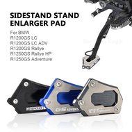 For BMW R1250GS Adventure R 1200 GS LC R1200GS Adv CNC Kickstand Side Stand Vergroter Plaat Extension Pad LOGO R1200GS R1250GS