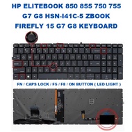 HP ELITEBOOK 850 855 750 755 G7 G8 HSN-I41C-5 ZBOOK FIREFLY 15 G7 G8 KEYBOARD