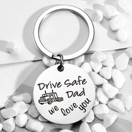 [Coisíní] Drive Safe Dad We Love You Stainless Steel Keychain Drive Safe Gift For Dad