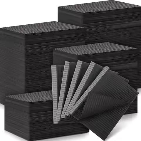 Black Disposable Dental Bibs Tattoo Bibs Tattoo Clean Pad Table Covers Patient Dental Napkins Tattoo