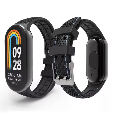Sport Strap For Mi Band 8 9 10 Honeycomb Design Bracelet Belt Silicone Watchband Replacement Bracele