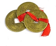 Imagine Mart Feng Shui Set of 3 Lucky Coins for Wealth and Achievement Good Luck & Prosperity for Me