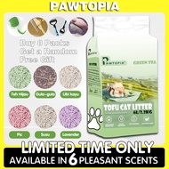 【COD】PAWTOPIA Green tea scent tofu cat litter box sand pasir kucing barang kucing pasir kucing murah
