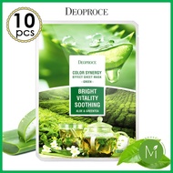 Color Synergy Effect Sheet Mask Green 10 Sheets ◆ DEOPROCE ◆ Moisturizing / Soothing / Refreshing