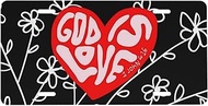 God is Love 1 John 4 16 Heart Floral Christian Faith Front License Plate Aluminum Decorative License