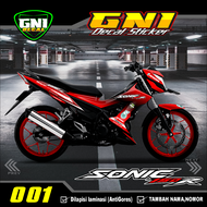 [PROMO] Decal Sticker Full Body Sonic 150R - Road Race Simpel Desain PETRONAS  Warna  Merah  Biru  P