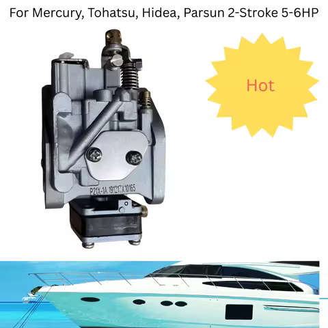 Outboard Motor Carburetor for Mercury, Tohatsu, Hidea, Parsun 2-Stroke 5-6HP Boat Engine Spare Part