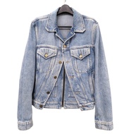 Excellent condition Louis Vuitton 19SS double-front Virgil Abloh HGA73WLVP cotton/leather blue denim