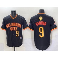 Oklahoma City Thunder Baseball Jersey Button short sleeve shirt Ordinary Embroidered T-shirt Alexand