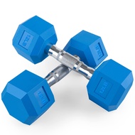 8 Colors Options Compatible with Set of 2 Rubber Dumbbell Weight, 5-50 LB, Anti-Slip, Anti-roll, Hex