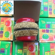 (Box of 2c)Rust-polishing wire bowl, TAIWAN rust-breaking wire bowl, iron scrubbing brush, HCM royal