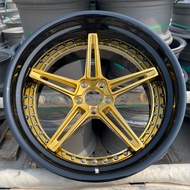 GVICHN Deep Dish 17 18 19 20 21 22inch Rim 5x112 5x114.3 5x120 6061 Aluminum Alloy Two Piece Custom 