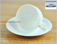 Embossed single product coffee cup Bone china ceramic flower tea cups Blue Mountain coffee cup set