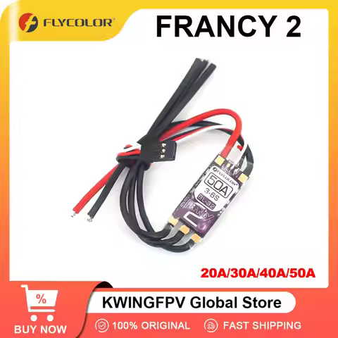 FLYCOLOR Francy 2 Brushless ESC 20A 30A 40A 50A 3-6S BLHELI-32 Dshot High Performance MCU 5V/3A 12V/