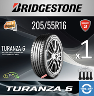 Bridgestone 205/55R16 TURANZA 6 ยางใหม่ มือหนึ่ง ผลิตปี2026 ราคาต่อ1เส้น มีรับประกัน แถมจุ๊บลมยาง ยา