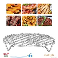 ELO11 Air Fryer Rack, Stainless Steel with Foot Grid Grill, Portable Stackable Round Cooling Rack Ho