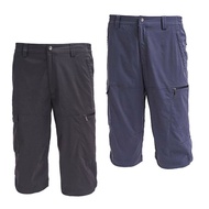 [WILDLAND Wilderness] Men's Elastic Breathable Anti-UV Cropped Pants 0A71382 Gray Blue Dark Casual W