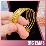 Daming Emas 916 Bangle Gelang Tangan